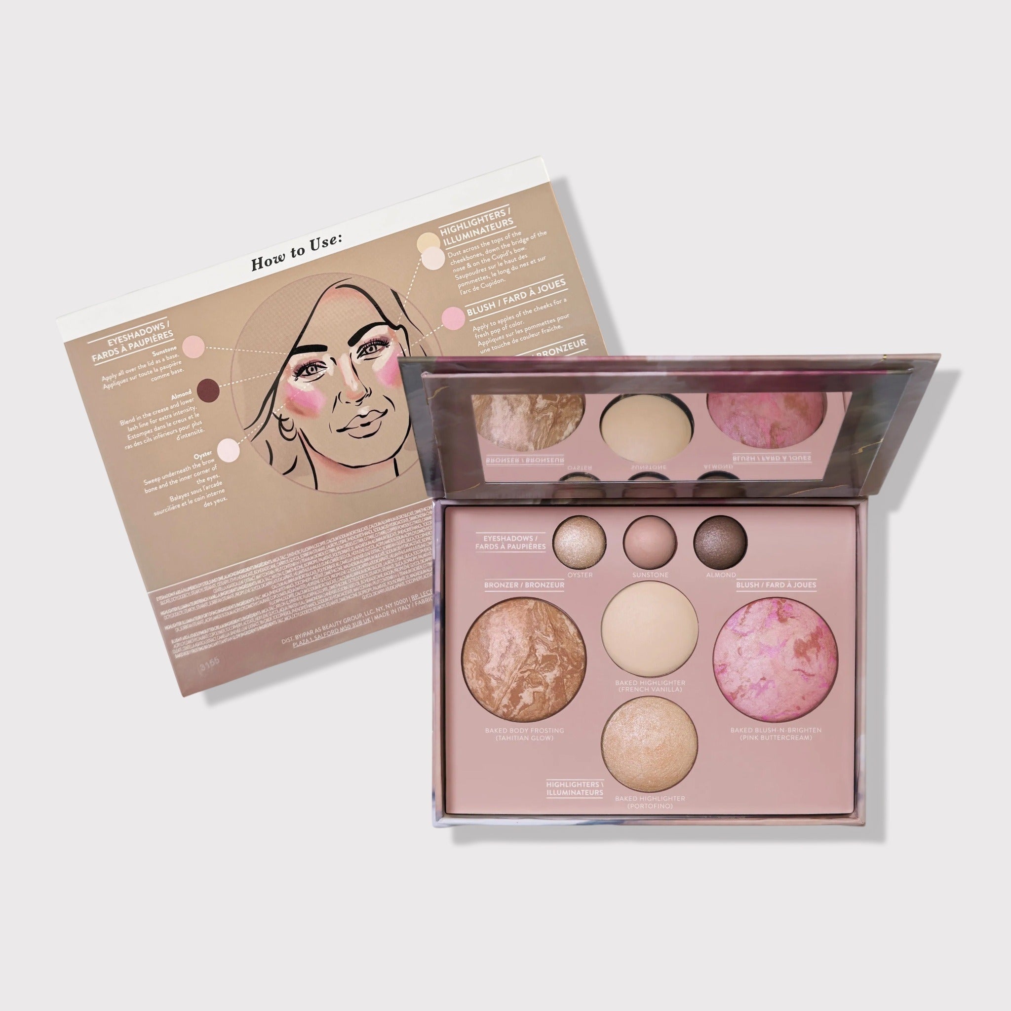 Best of the Best Palette with back of package instructions