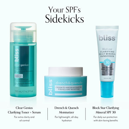 Block Star Clarifying Mineral Sunscreen SPF 30 routine builder