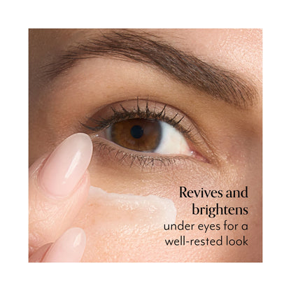 Bliss x LG Bright Idea Collagen-Protecting Eye Cream product callout on model