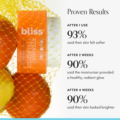 Bliss x LG Bright Idea Brightening Vitamin C Moisturizer proven results