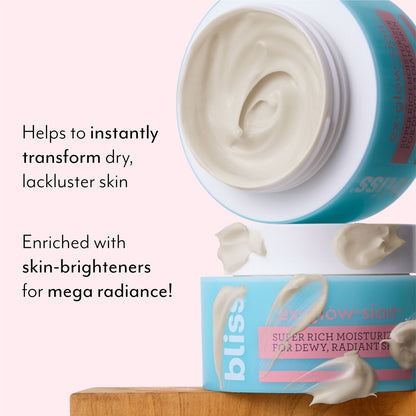 Bliss x LG Ex-glow-sion Brightening Moisturizer product benefits include being enriched with skin-brighteners for radiance