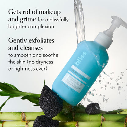 Bliss x LG Fab Foaming Exfoliating Cleanser product benefits gets rid of makeup