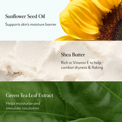 Bliss x LG Oh That's Rich Ultra Silky Sheen Body Cream key ingredients include Sunflower Seed Oil, Shea Butter, Green Tea Leaf Extract