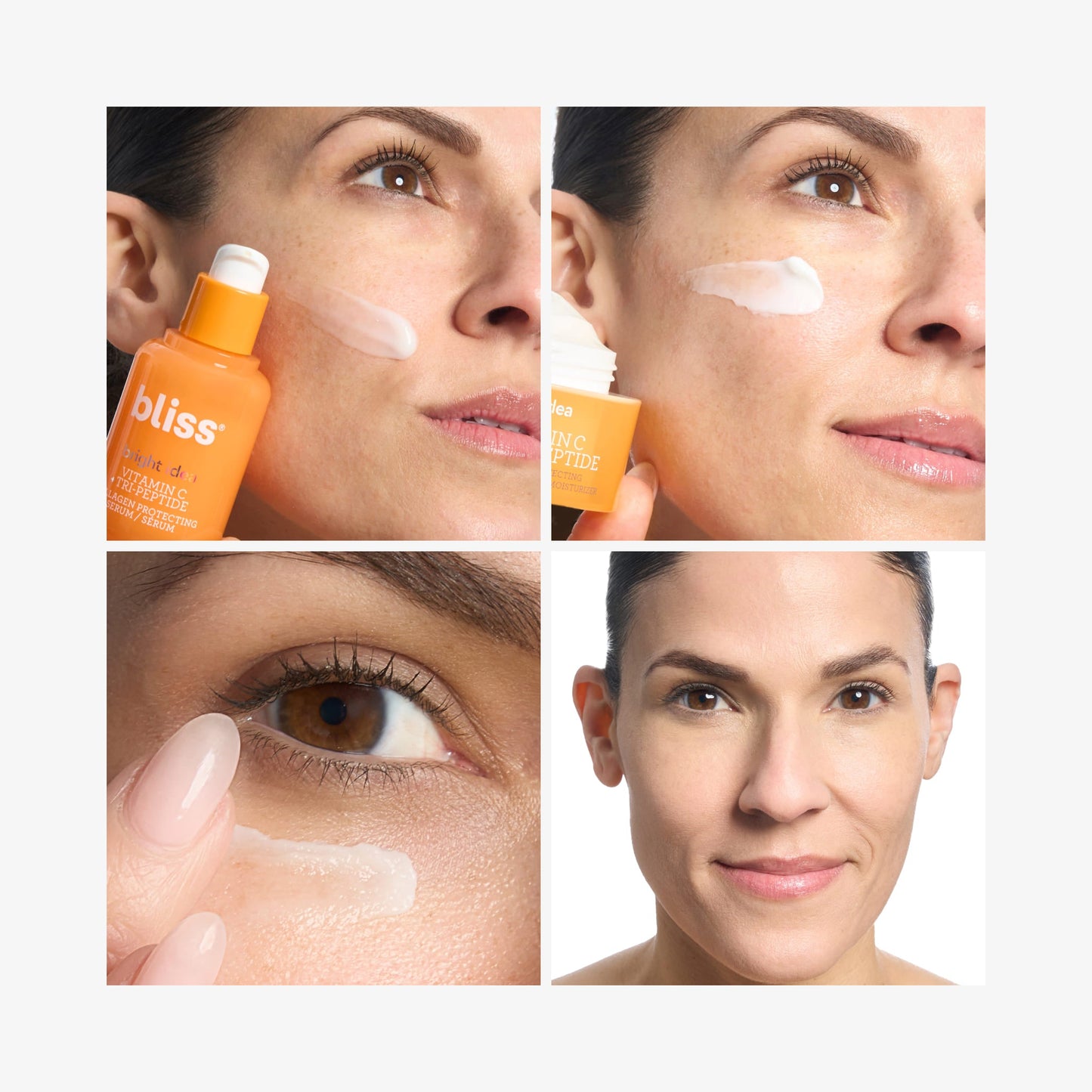 Bliss x LG On the Bright Side Vitamin C Kit Routine Builder Model Grid