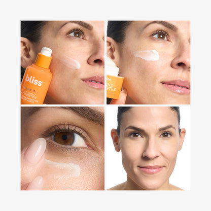 Bliss x LG On the Bright Side Vitamin C Kit Routine Builder Model Grid
