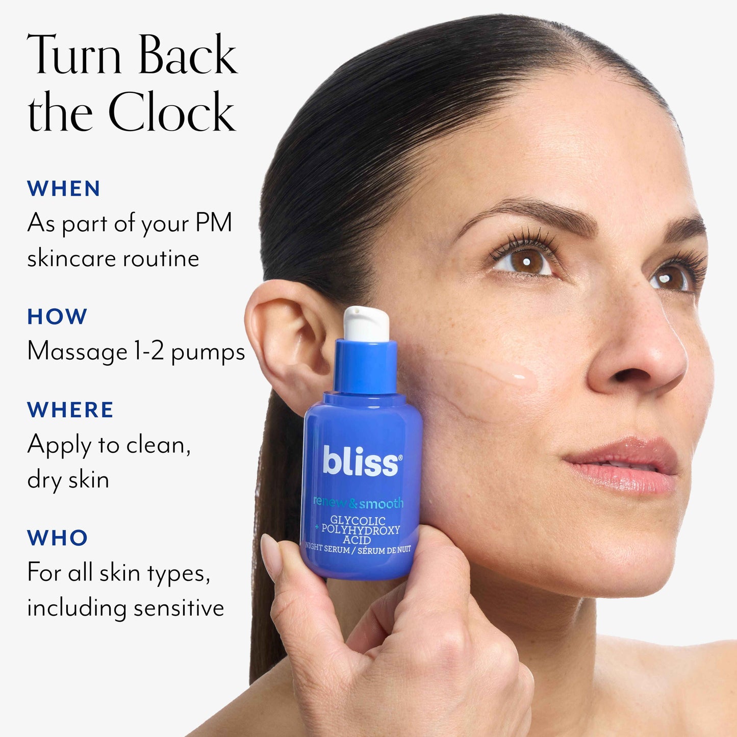 Bliss x LG Renew & Smooth Night Serum when, how, where, who