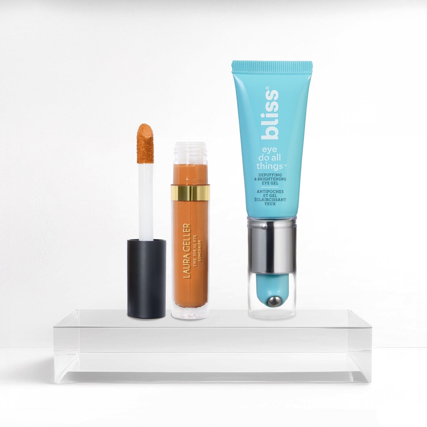 Bliss x LG Under Eye Brightening Duo soldier in tan