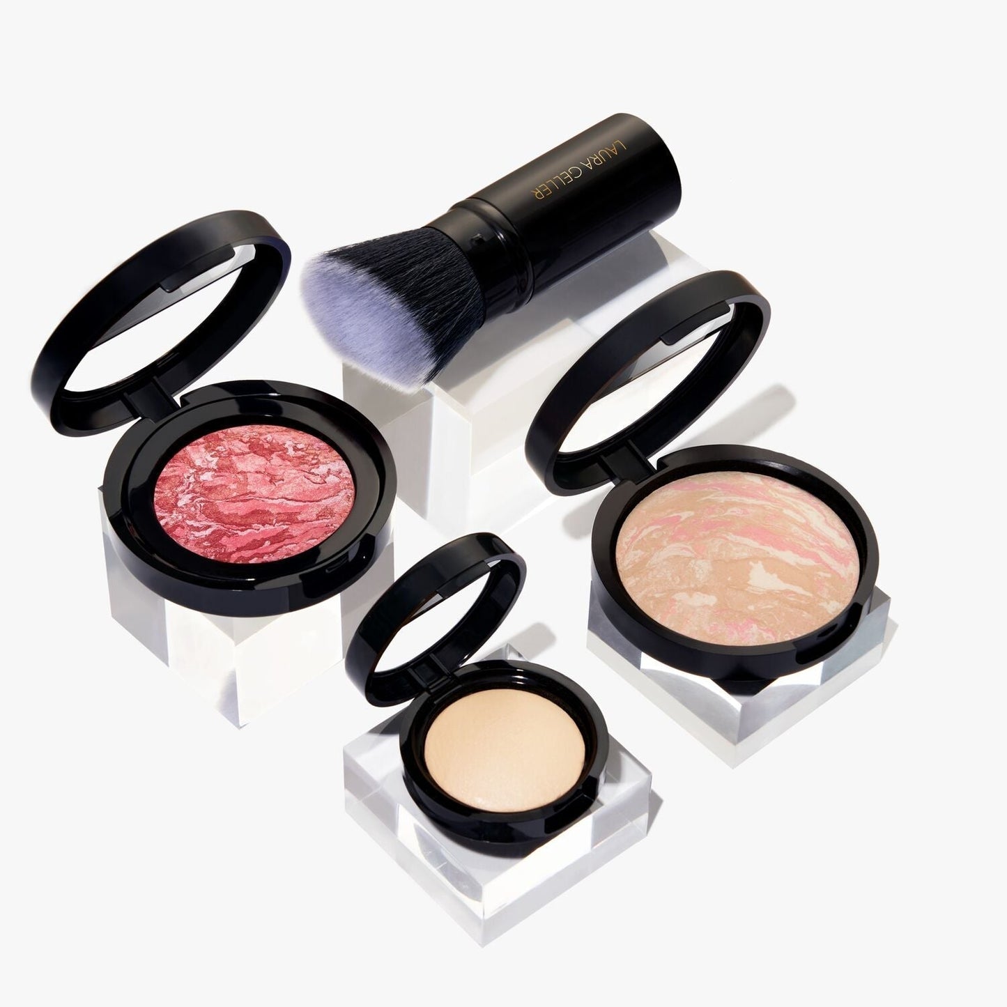 Daily Routine: natural finish full face kit 4PC group shot w/ porcelain