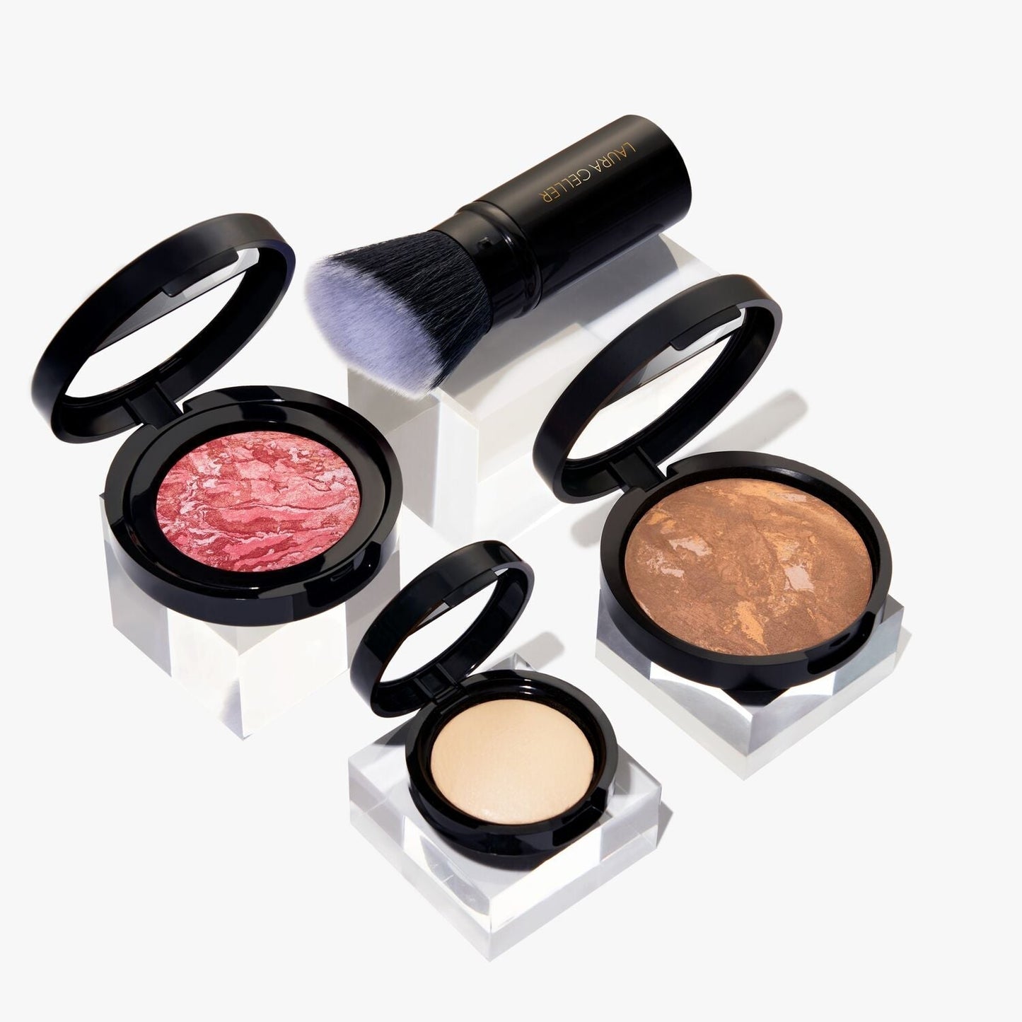 Daily Routine: natural finish full face kit 4PC group shot w/ tan