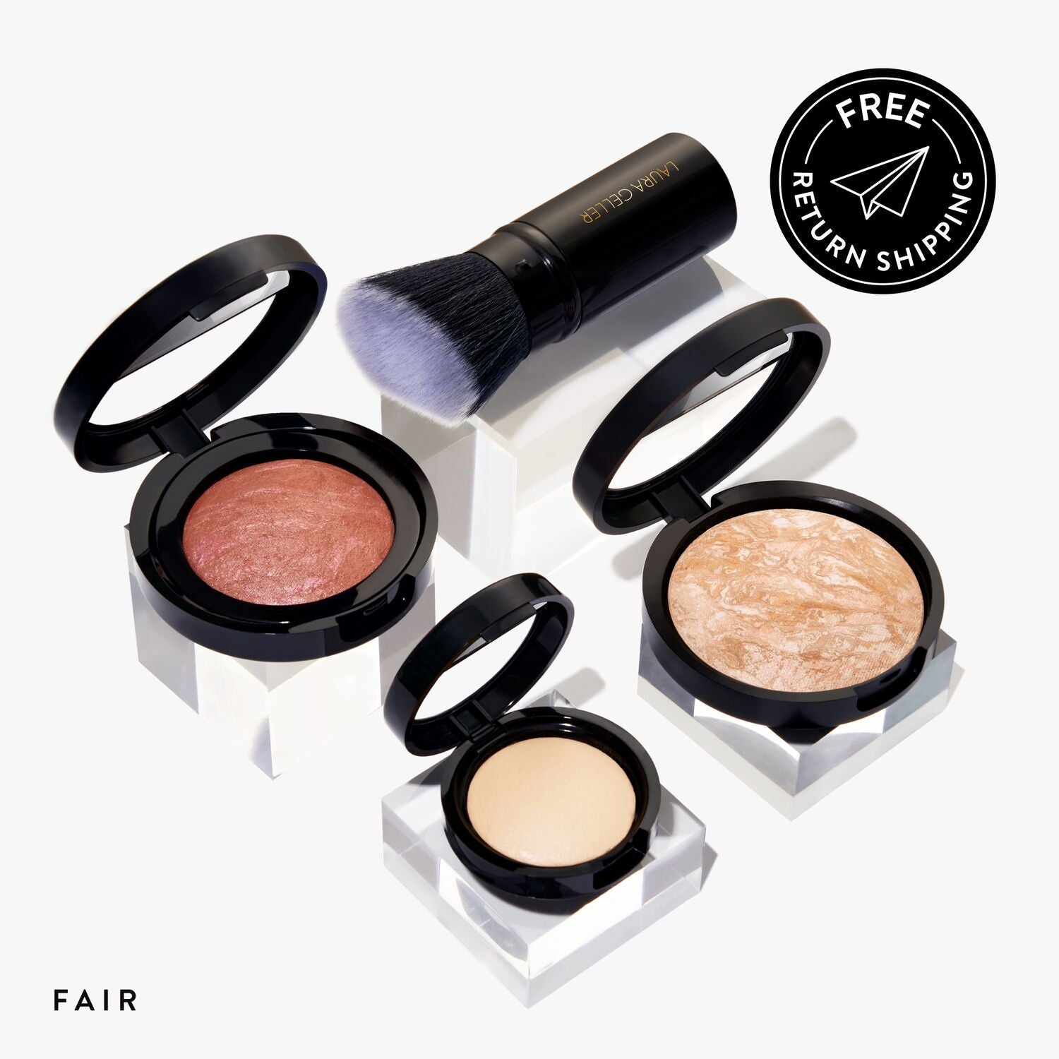 Daily routine: satin finish full face kit 4PC group shot w/ fair
