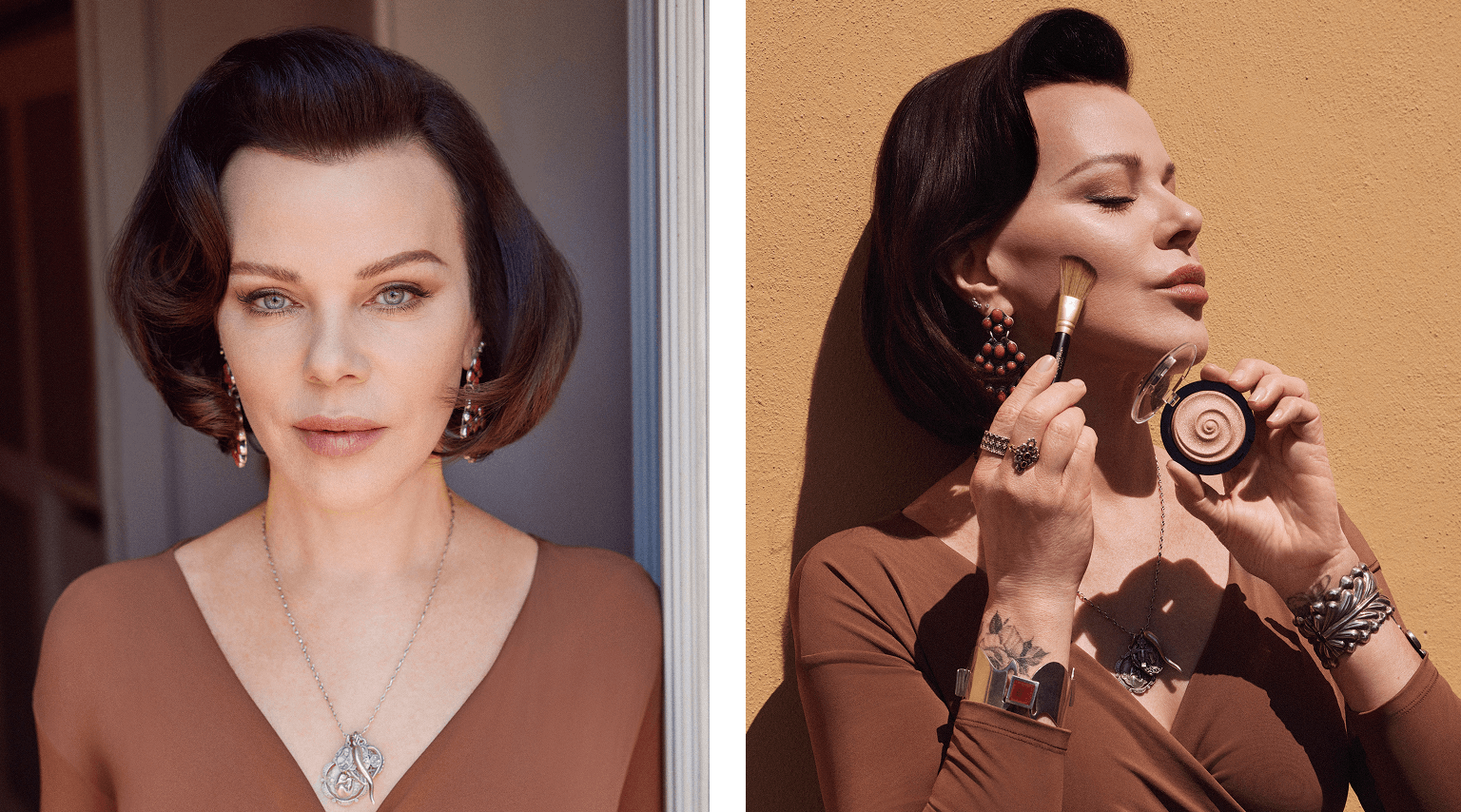 Debi Mazar applying Baked Gelato highlighter
