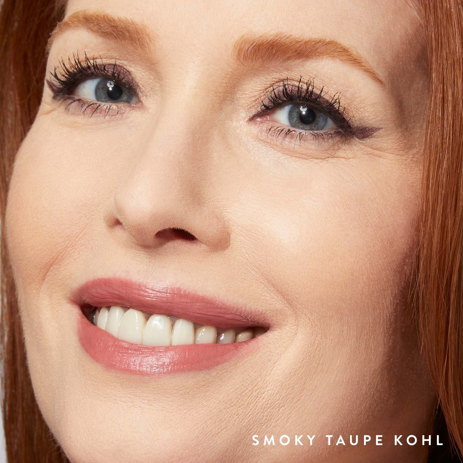 Kajal Longwear Eyeliner lifestyle model wearing Smoky Taupe Kohl