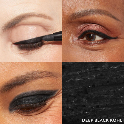 Kajal Longwear Eyeliner Model Grid in Deep Black Kohl