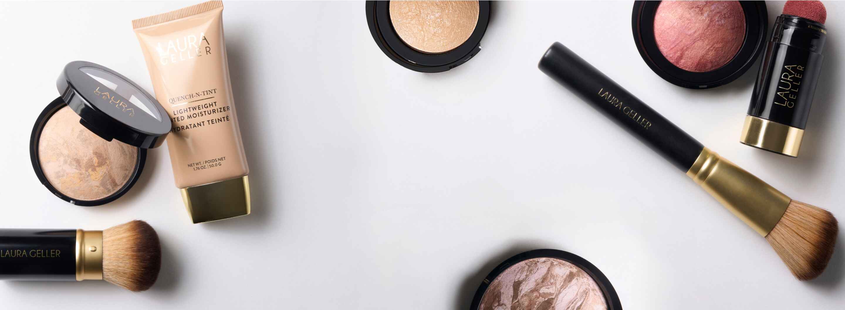 Laura Geller layflat product lifestyle