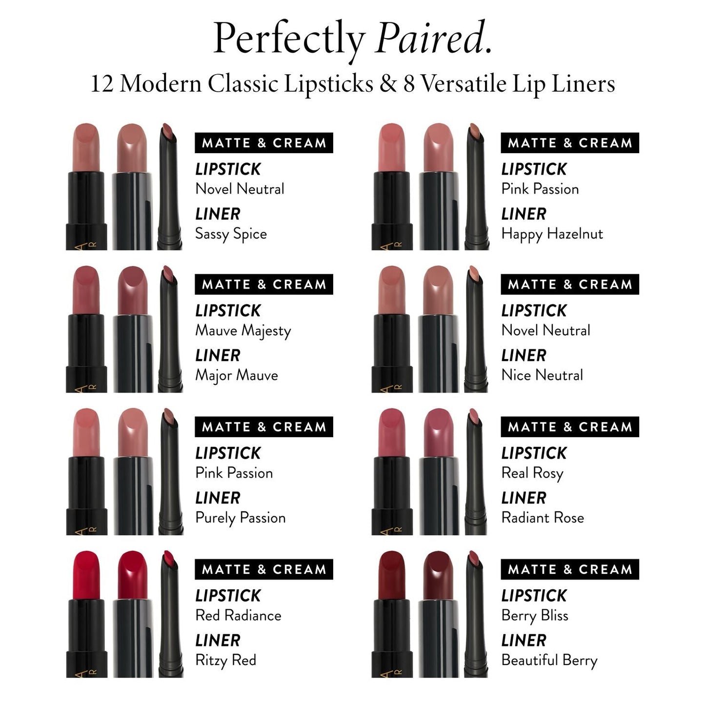 Modern Classic Lipstick & Liner Pairing