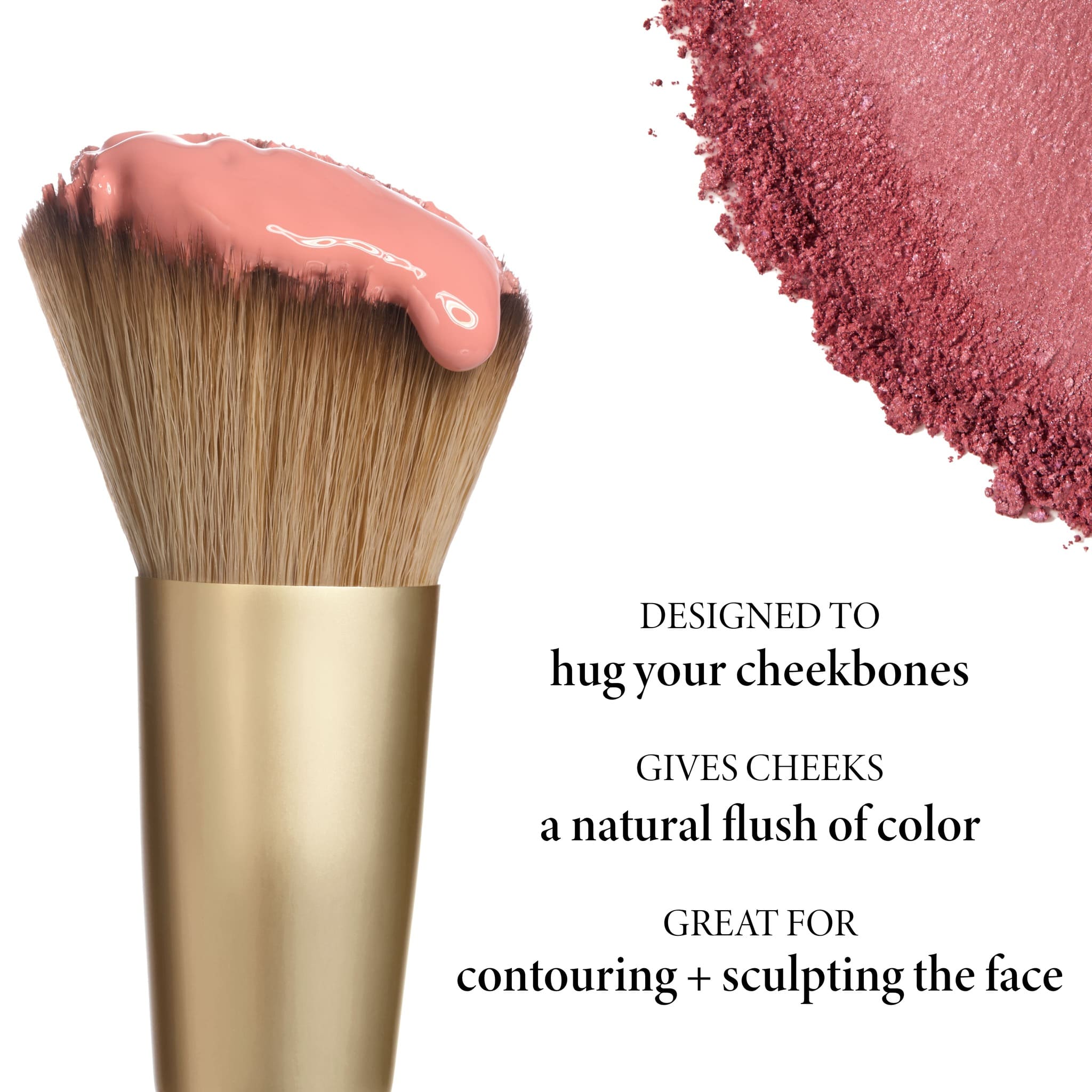 Laura Geller Angled Blush Brush product benefits