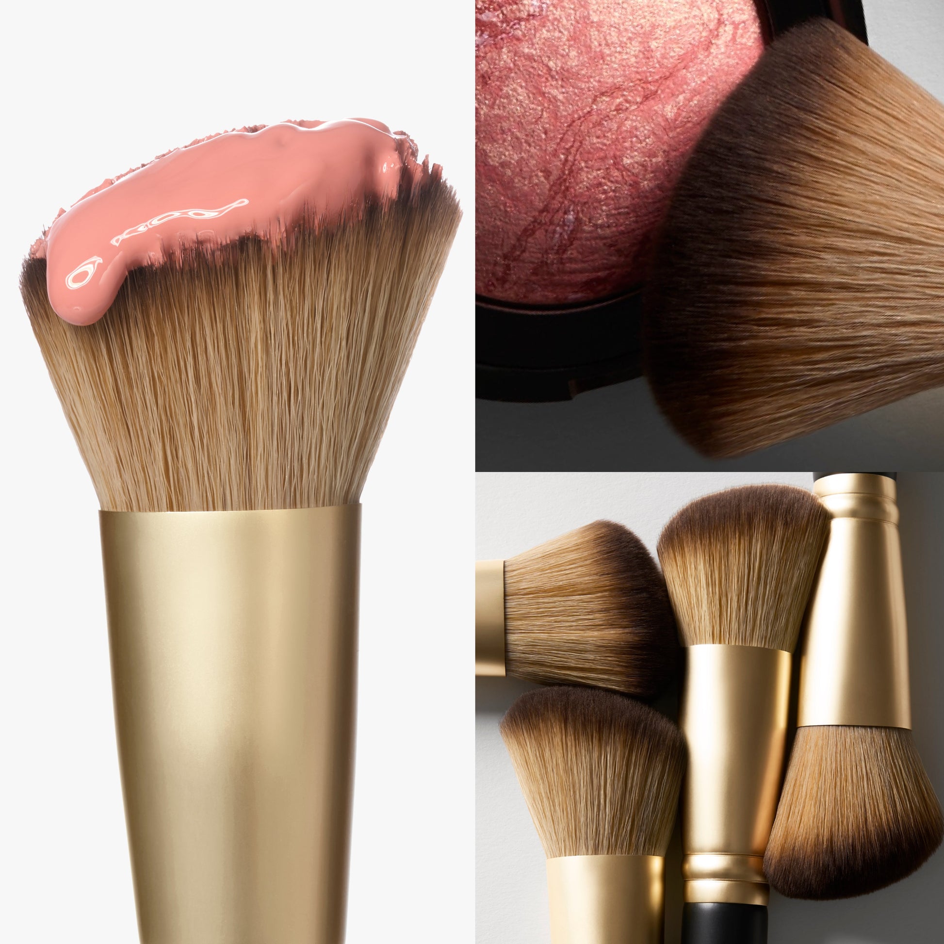 Angled Blush Brush lifestyle macro shots