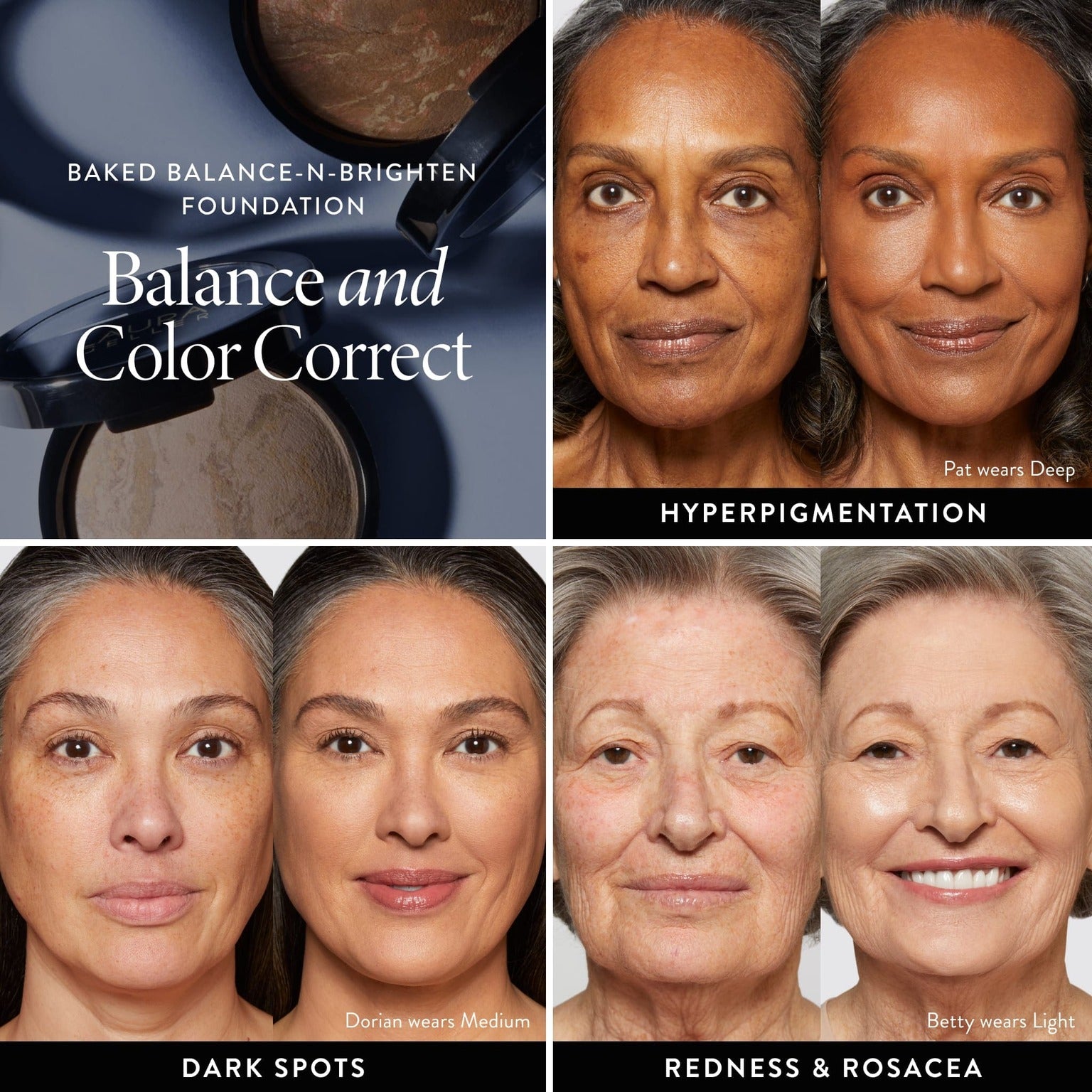 Balance-n-Brighten skin concerns chart