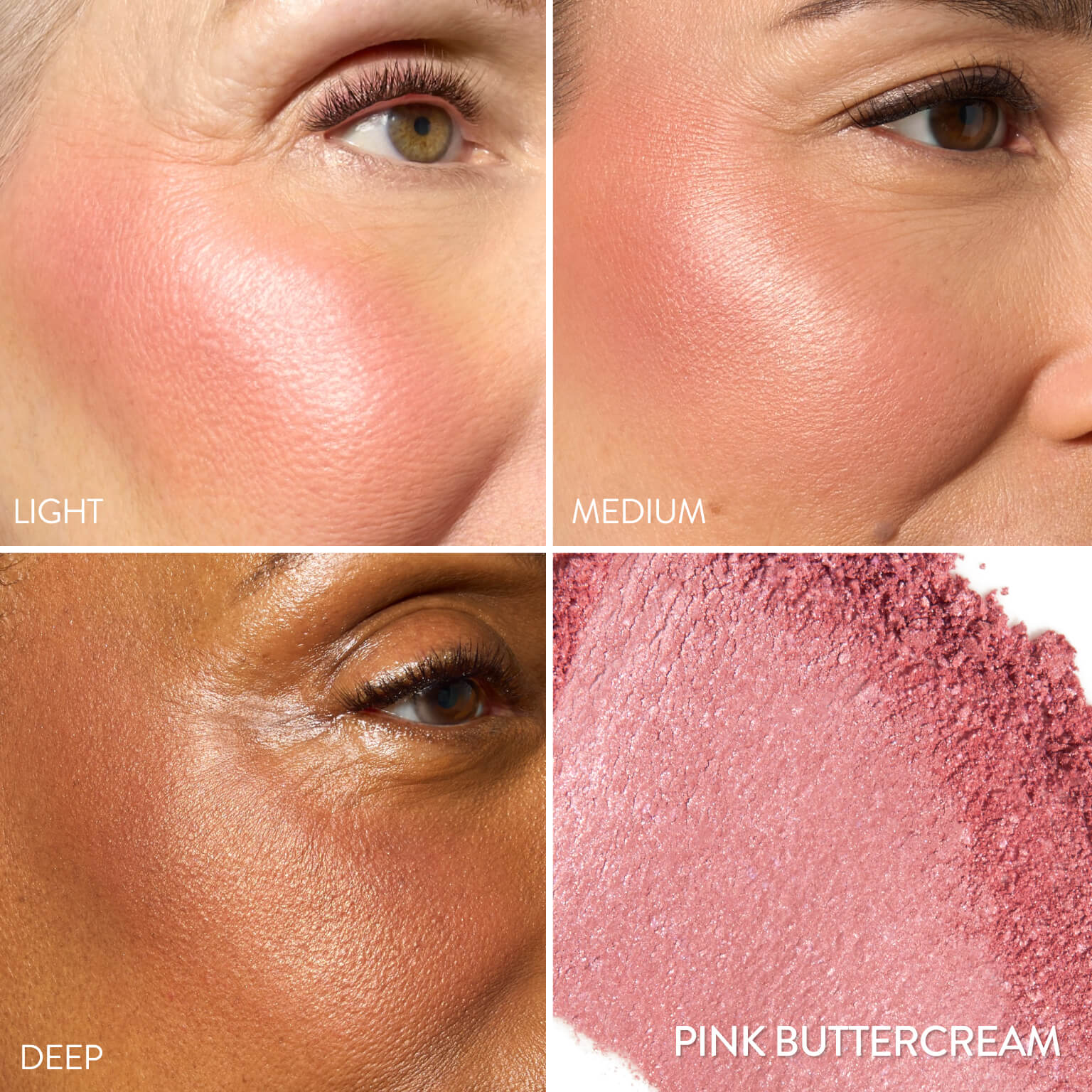 Blush-n-Brighten Model Grid in pink buttercream