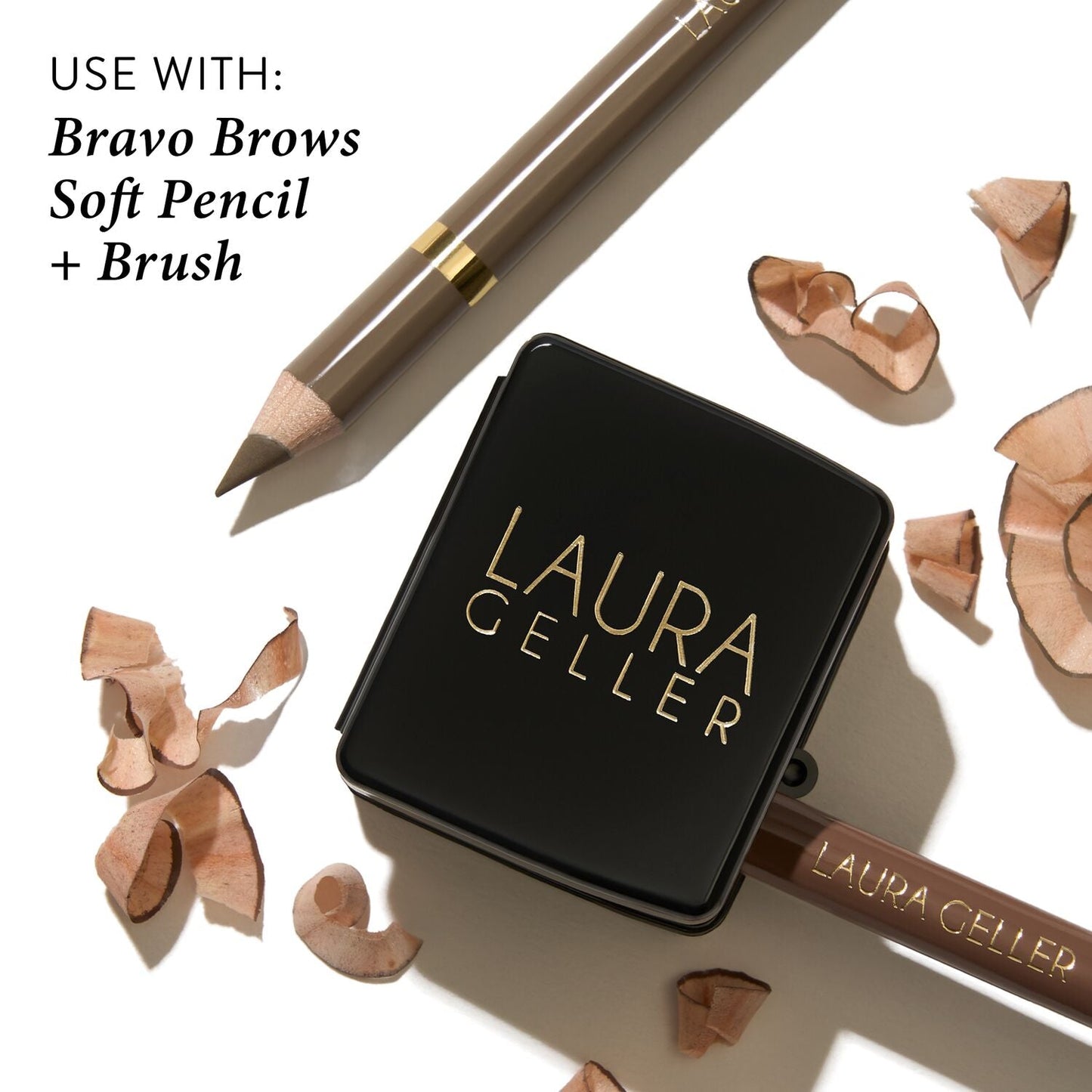 Eye + Lip Pencil Sharpener pairs well with Bravo Brows