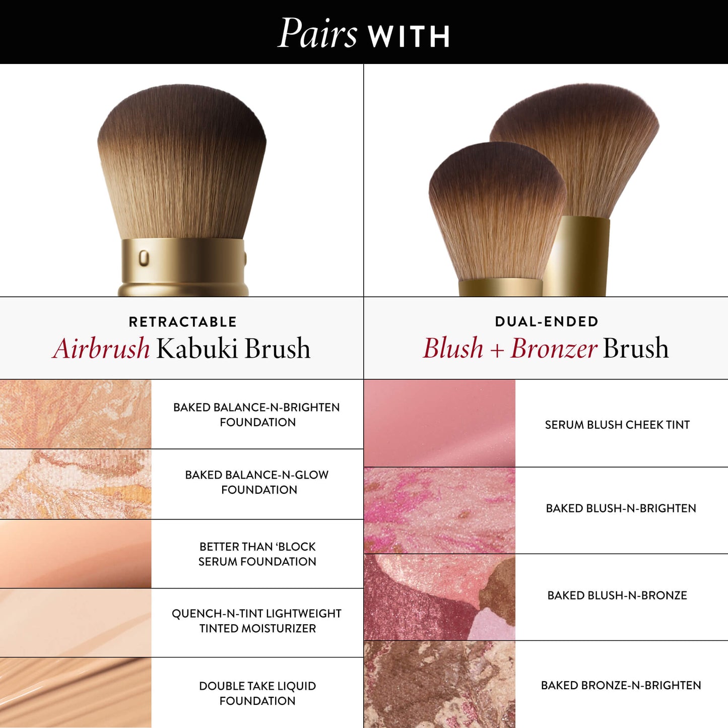 Face it All 2PC Brush Set comparison chart