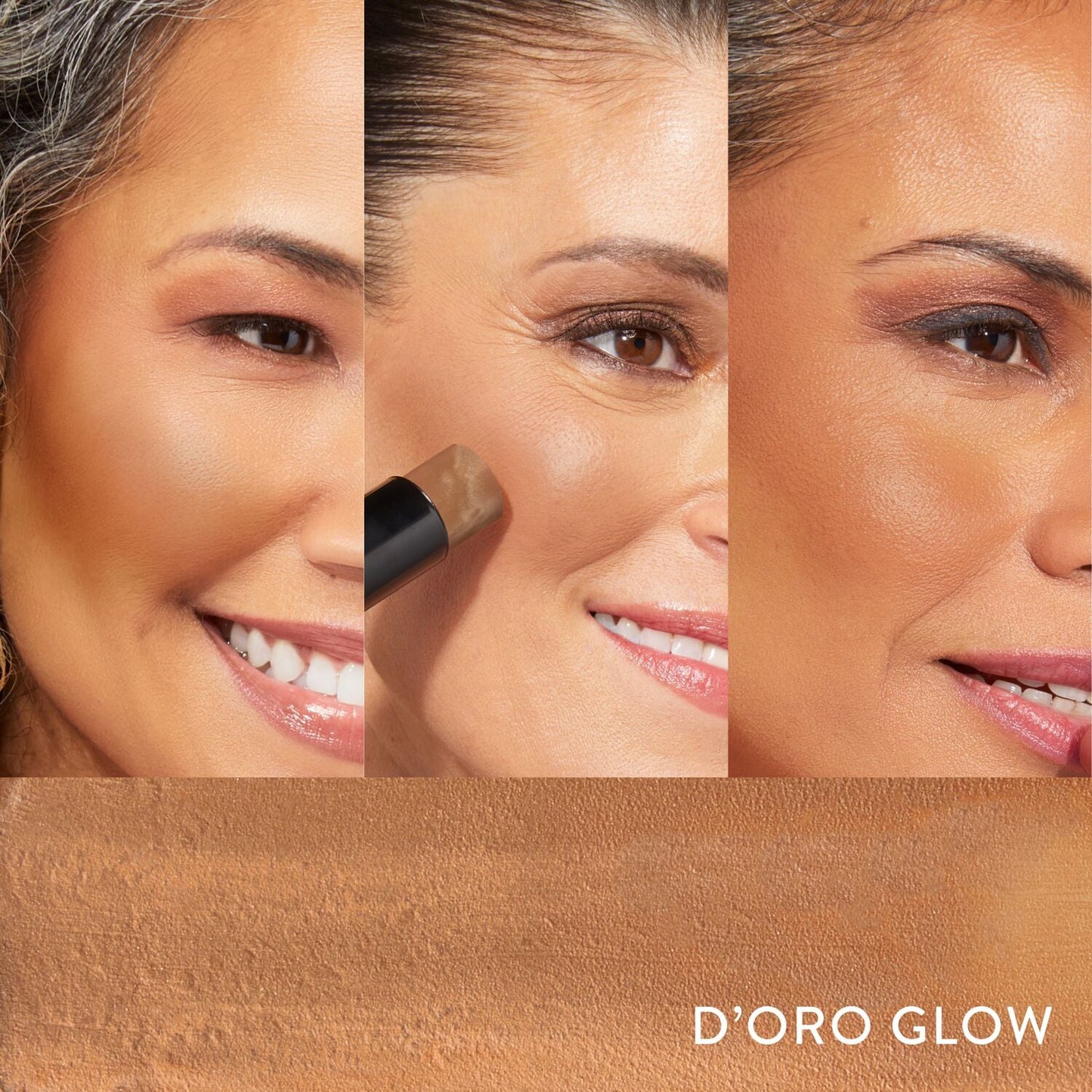 Italian Marble Bronzer Stick model grid in D'oro Glow