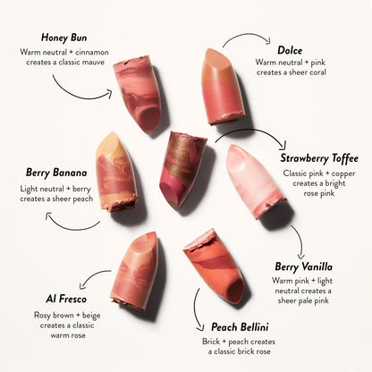 Italian Marble Lipstick Shade Descriptions