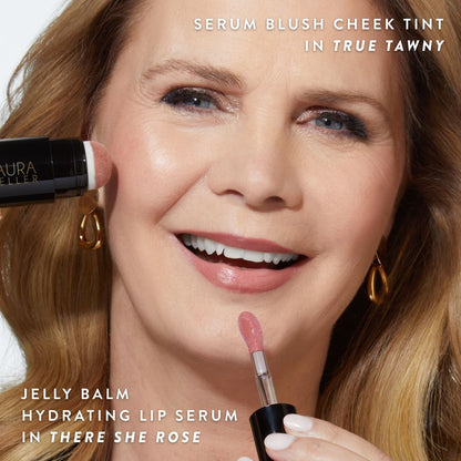 Jelly Balm Nourishing Lip serum  model image w/ callout