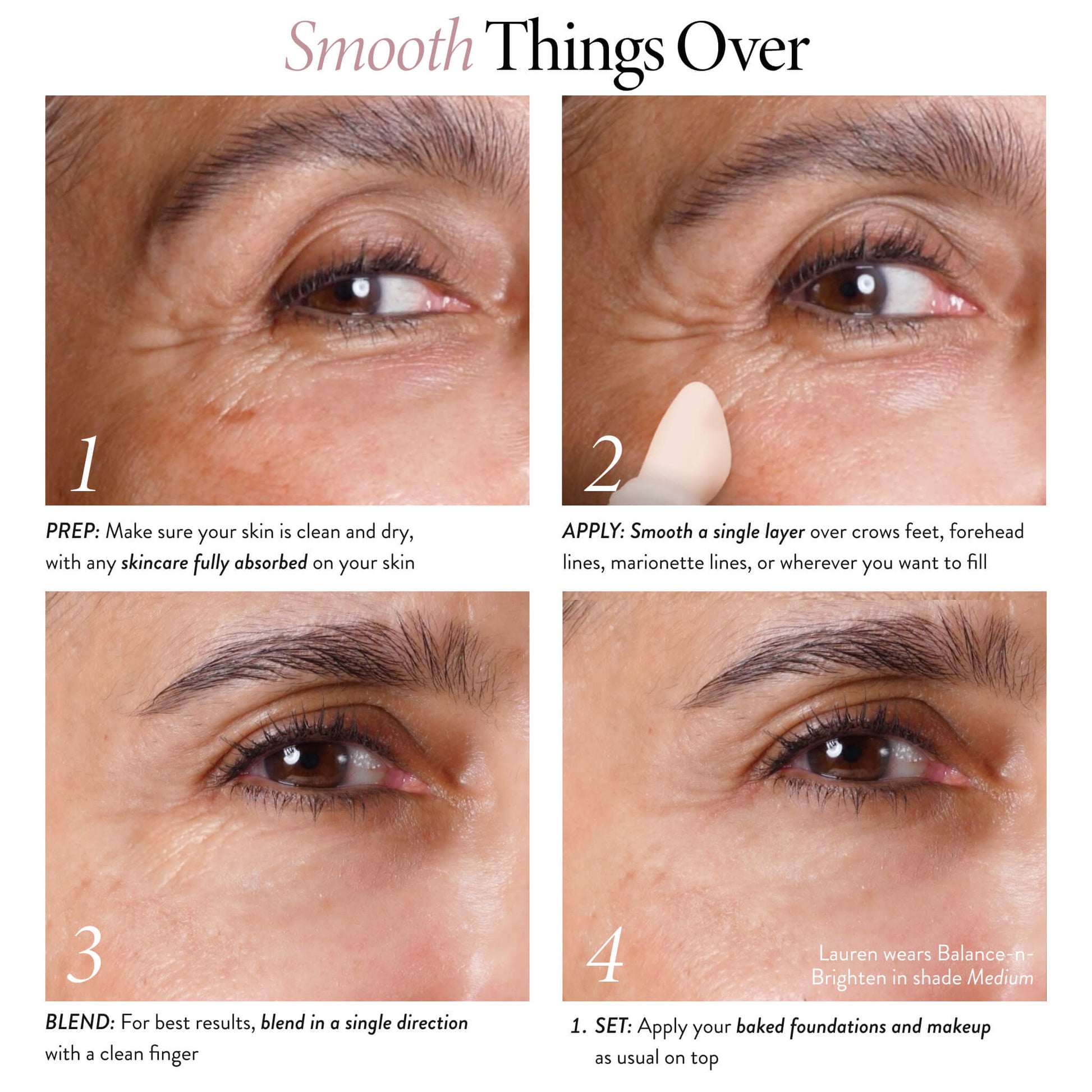 Line Smoother Targeted Fine Line Filler - application steps