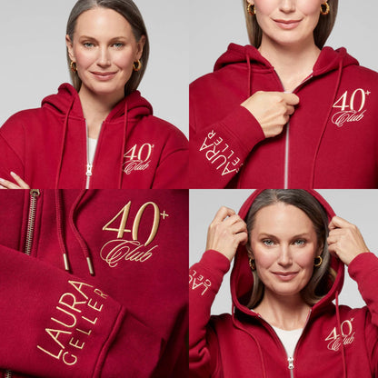 The 40+ Club Zip-Up Sweatshirt lifestyle grid