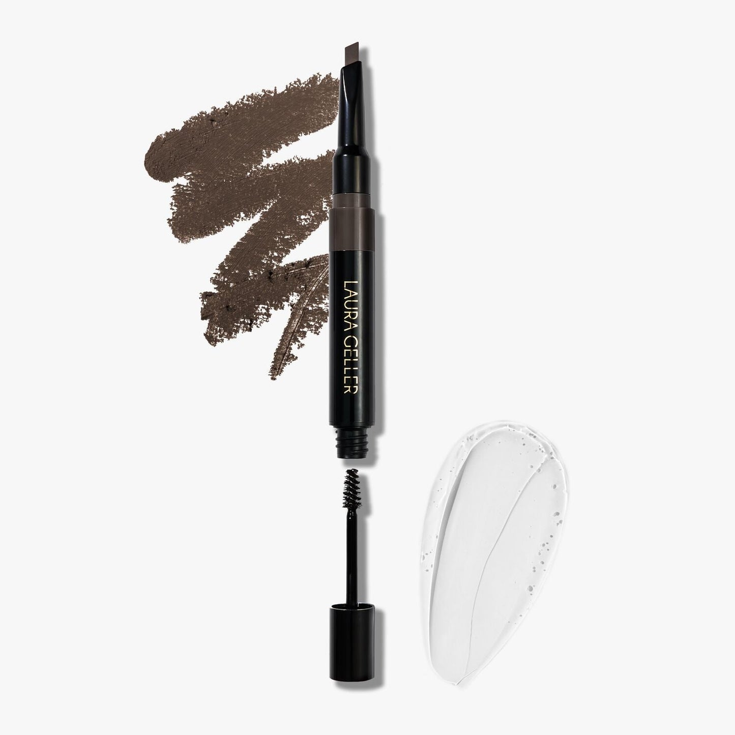 sculpt -n-stay waterproof brow pencil and gel soldier dark brown
