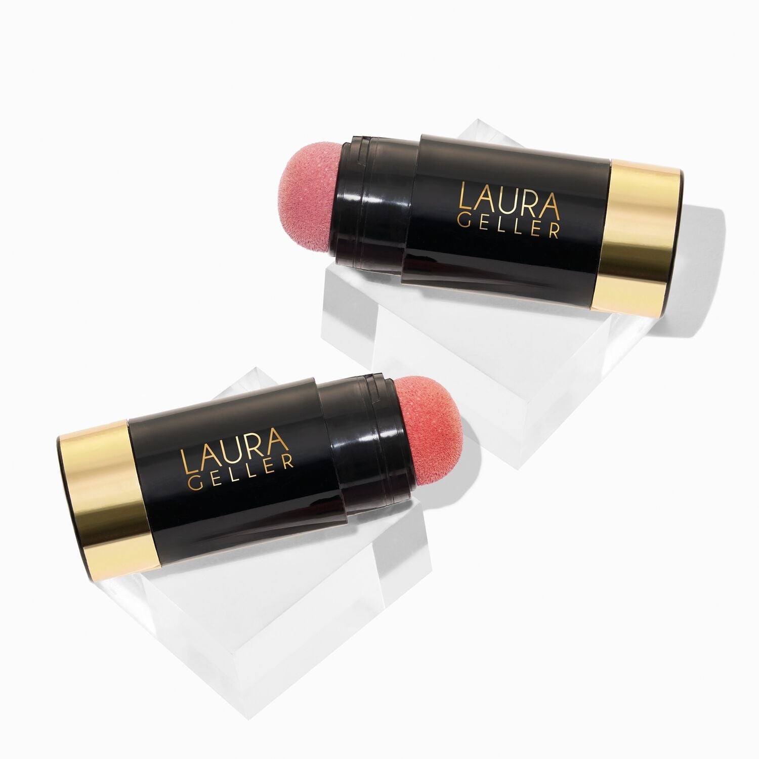 Laura Geller Serum Blush Duo Practical Pink and Poppy Peach