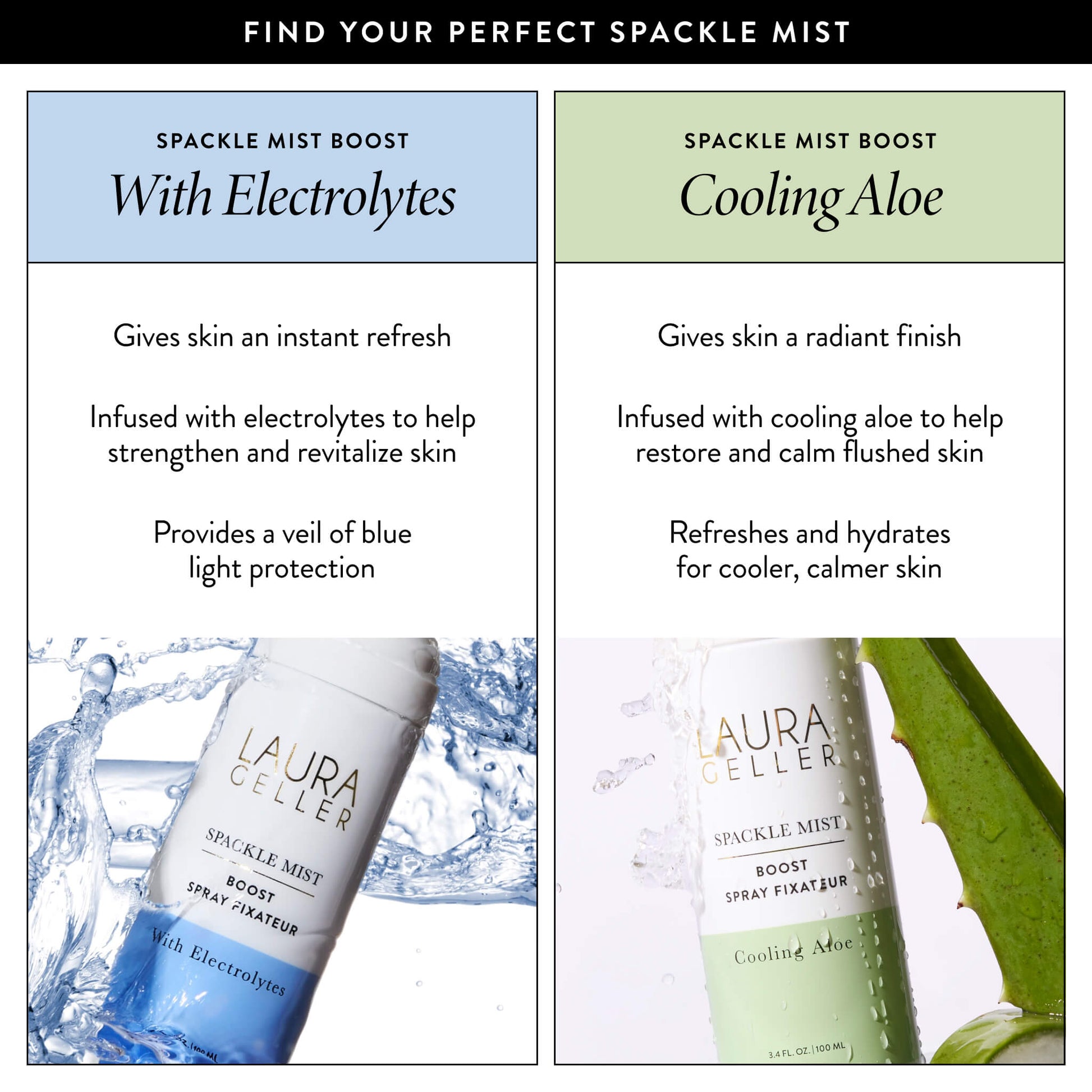 Spackle mist boost with cooling aloe comparison chart