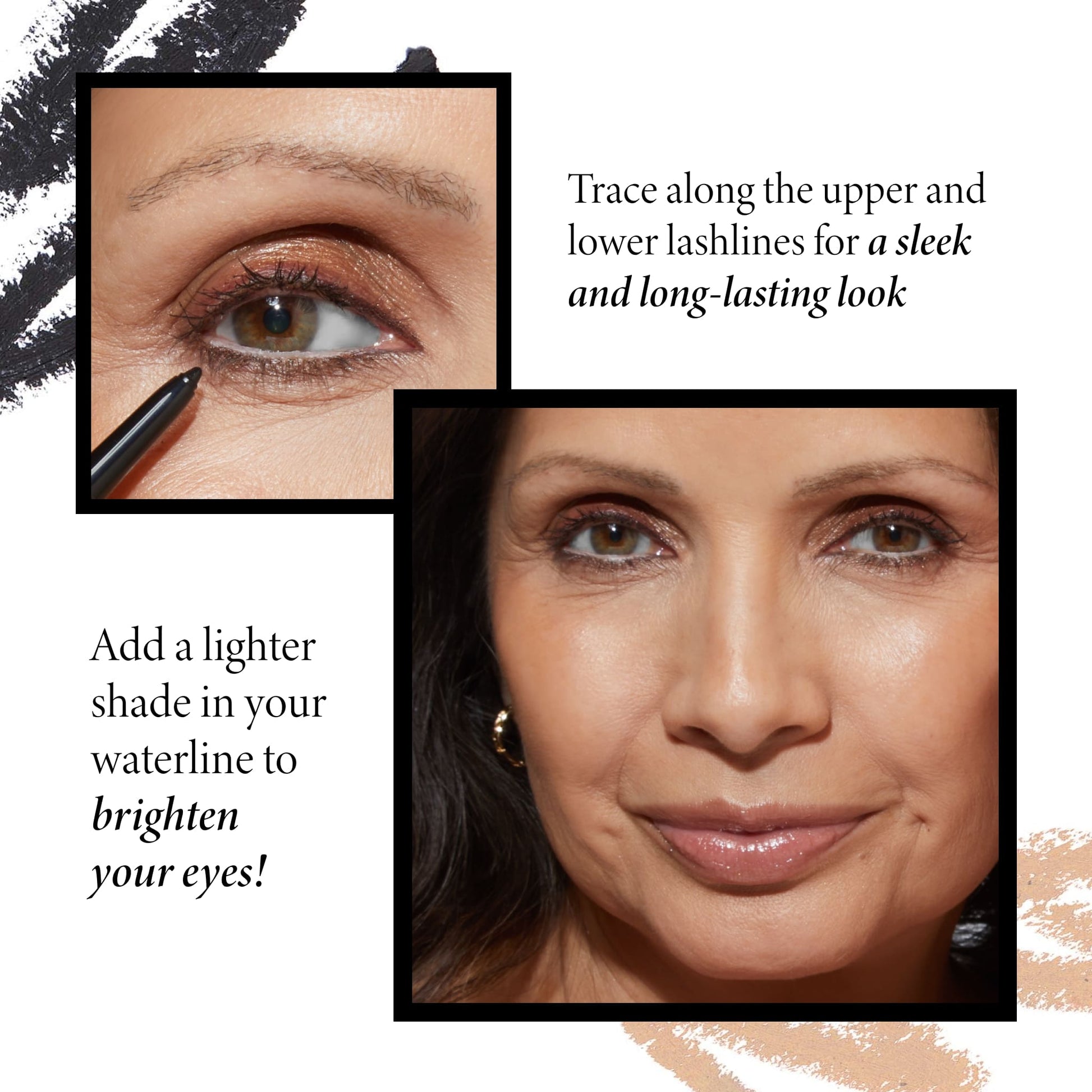 INKcredible Eyeliner benefits with model