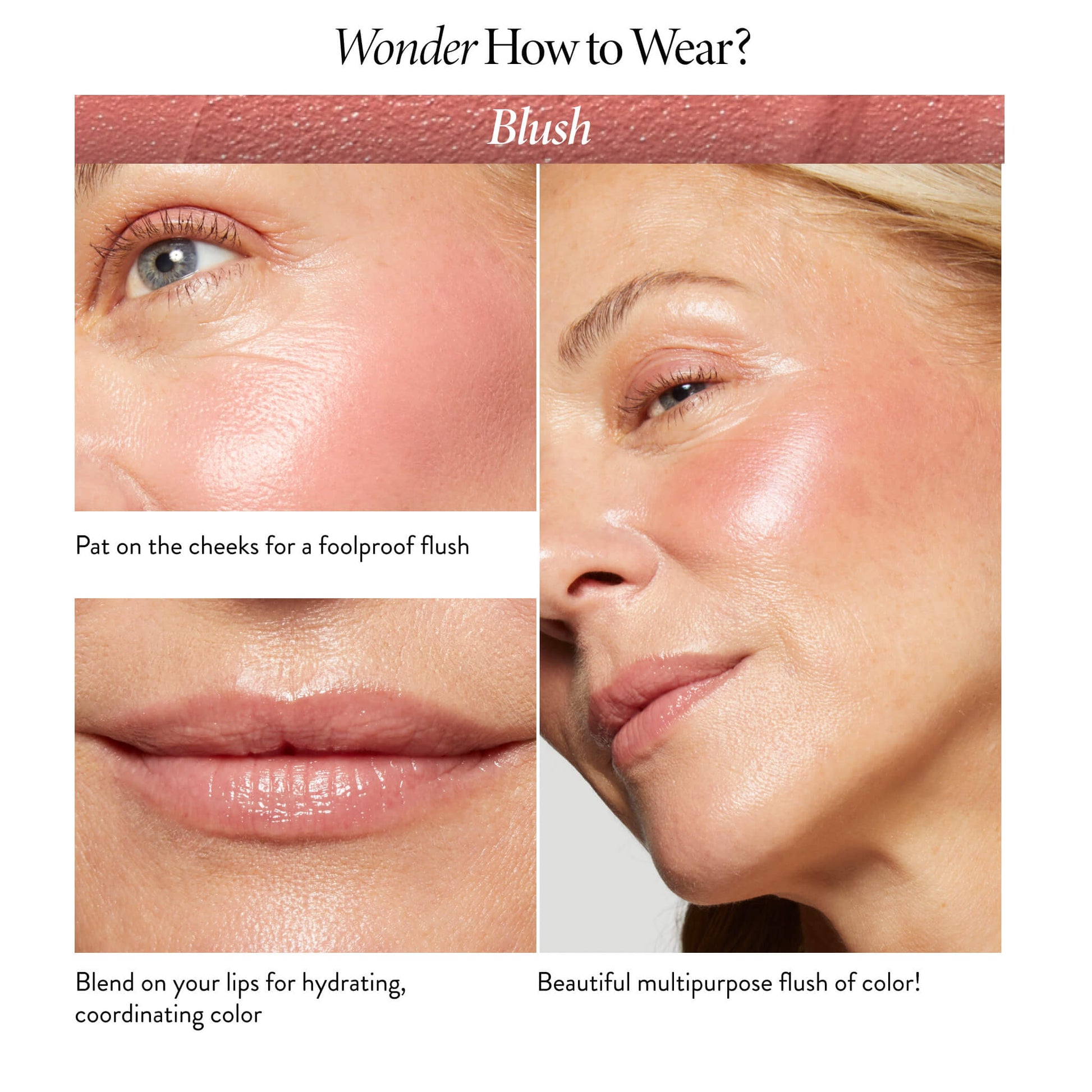 The Wonder Balm Hydrating Blush how to wear