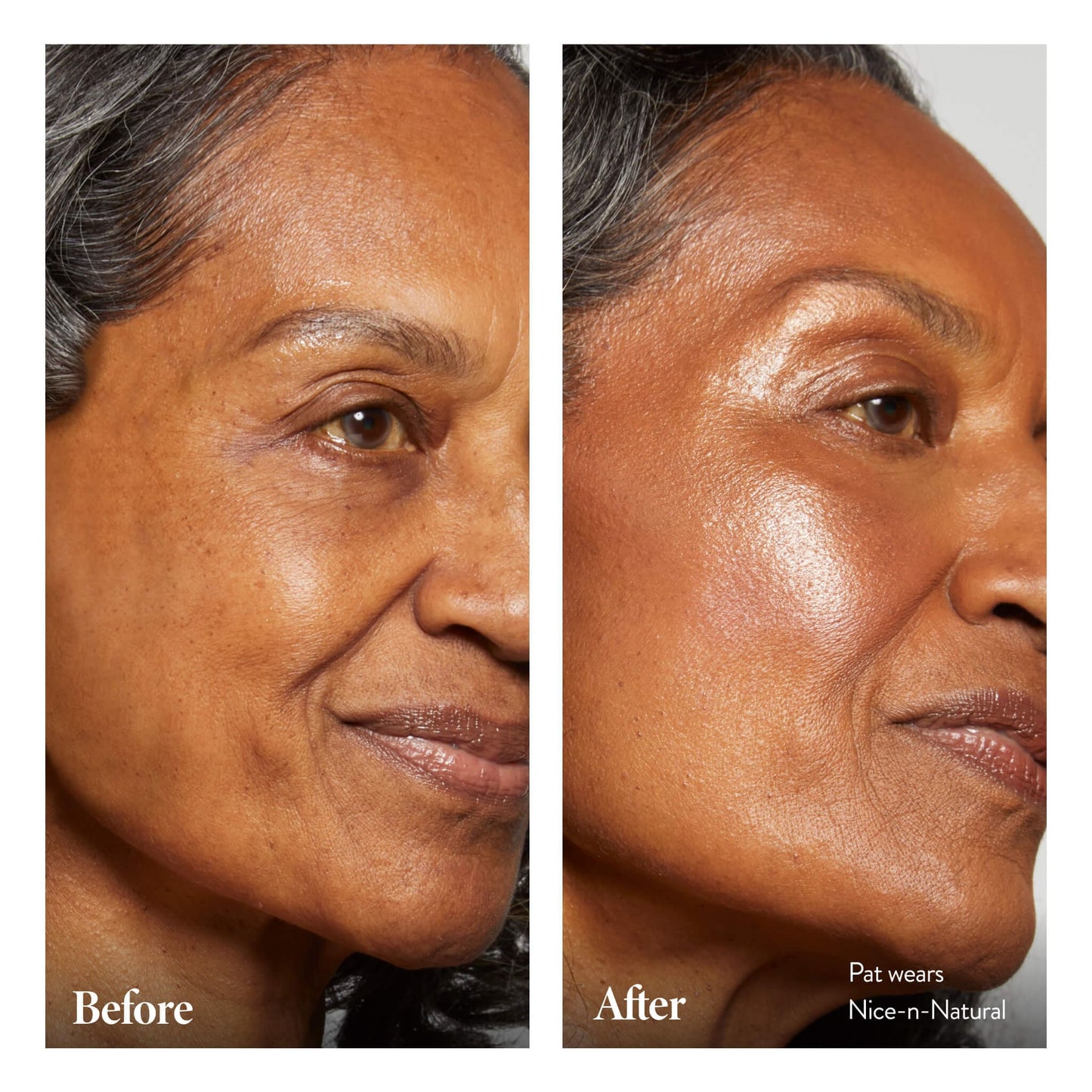 The Wonder Balm Hydrating Skin Tint Model B&A in deep