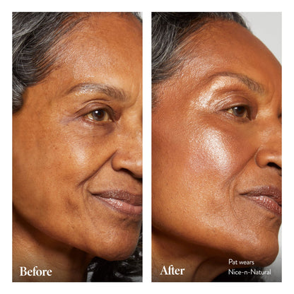 The Wonder Balm Hydrating Skin Tint Model B&A in deep