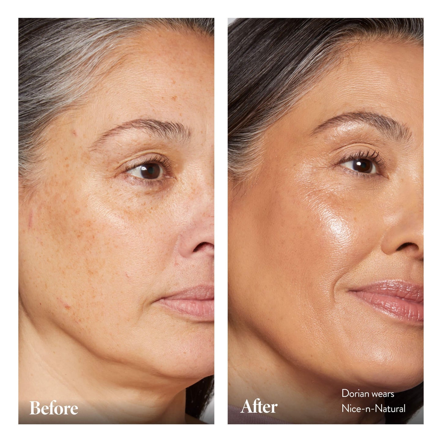 The Wonder Balm Hydrating Skin Tint Model B&A in Medium
