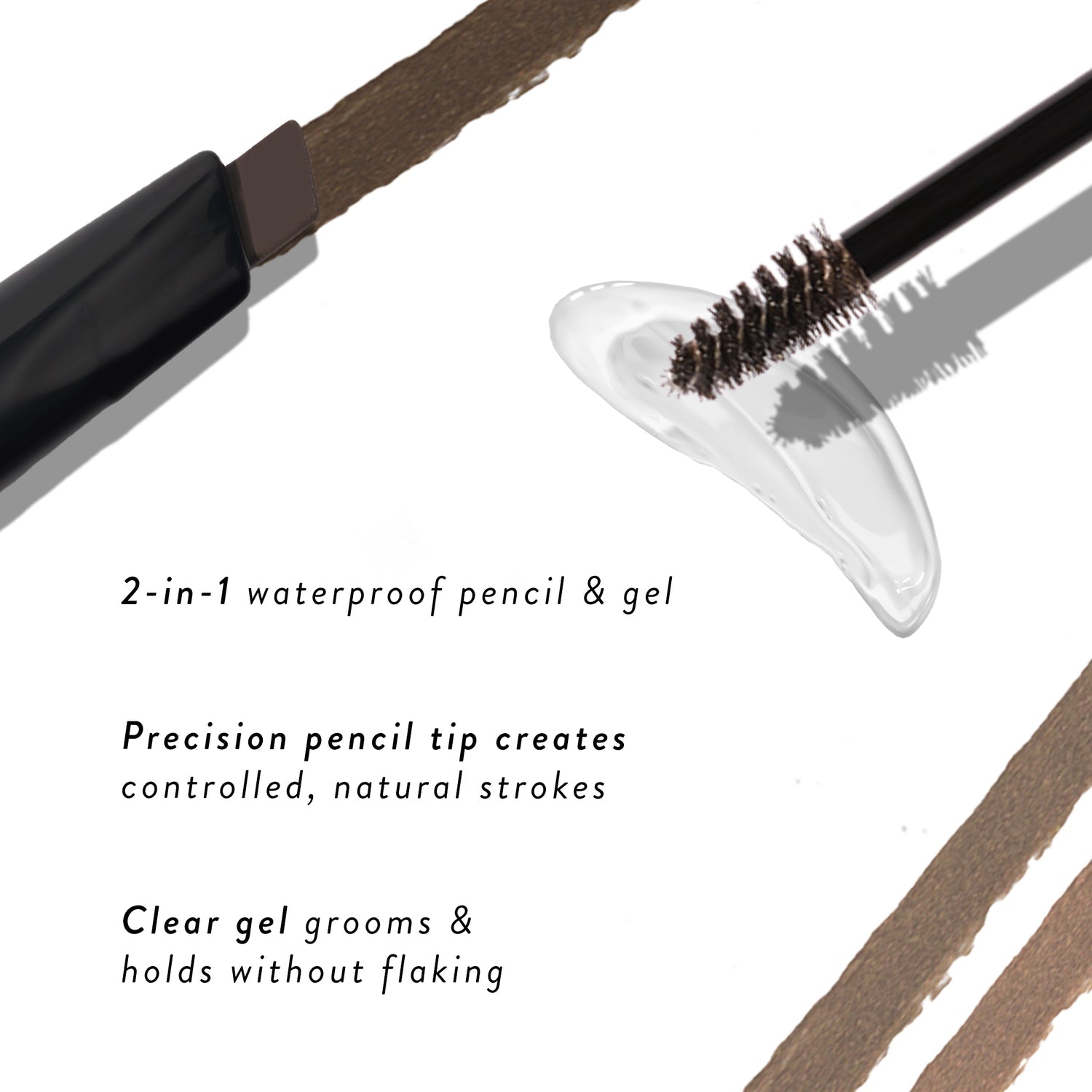 sculpt -n-stay waterproof brow pencil and gel product benefits